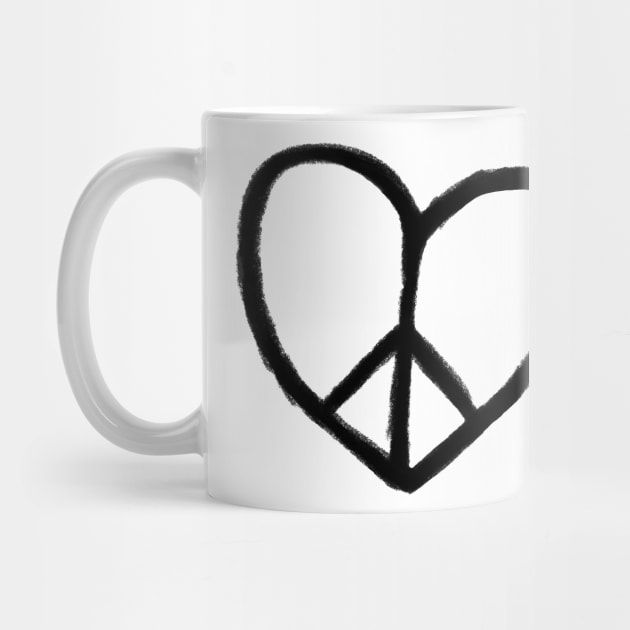 Heart Peace Logo, Peace Love by badlydrawnbabe